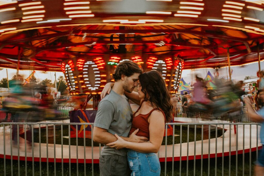 A YOUTHFUL + NOSTALGIC ENGAGEMENT SESSION AT THE LA CROSSE COUNTY FAIR IN WISCONSIN