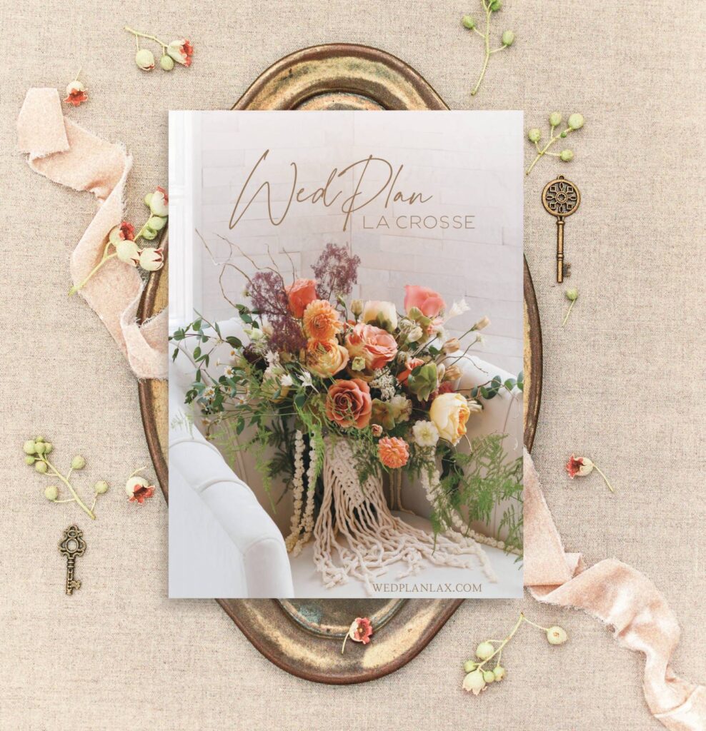 YOUR ULTIMATE FREE WEDDING PLANNING GUIDE FOR LA CROSSE WISCONSIN WEDDINGS | INTRODUCING OUR 2024 WEDPLAN LA CROSSE MAGAZINE