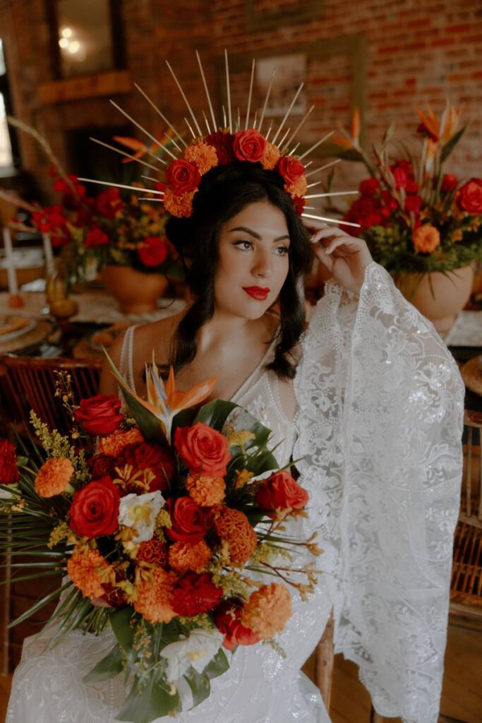 A BOLDLY BEAUTIFUL FRIDA KAHLO-INSPIRED WEDDING DESIGN AT B'S PLACE EVENT VENUE NEAR LA CROSSE, WISCONSIN