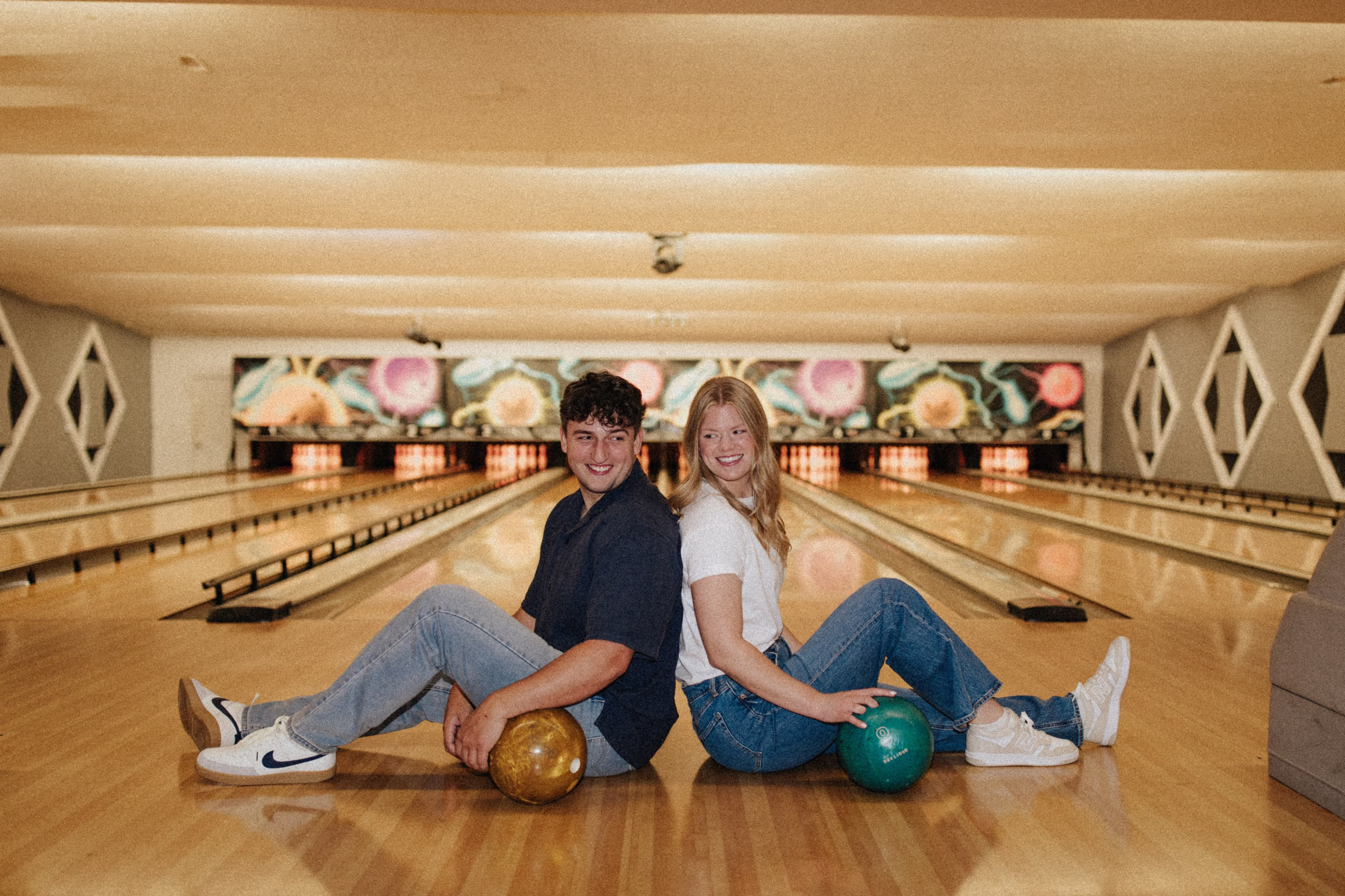 Formal Portraits & Nostalgic Bowling Lanes: Kaitlyn & Aaron’s Engagement Session