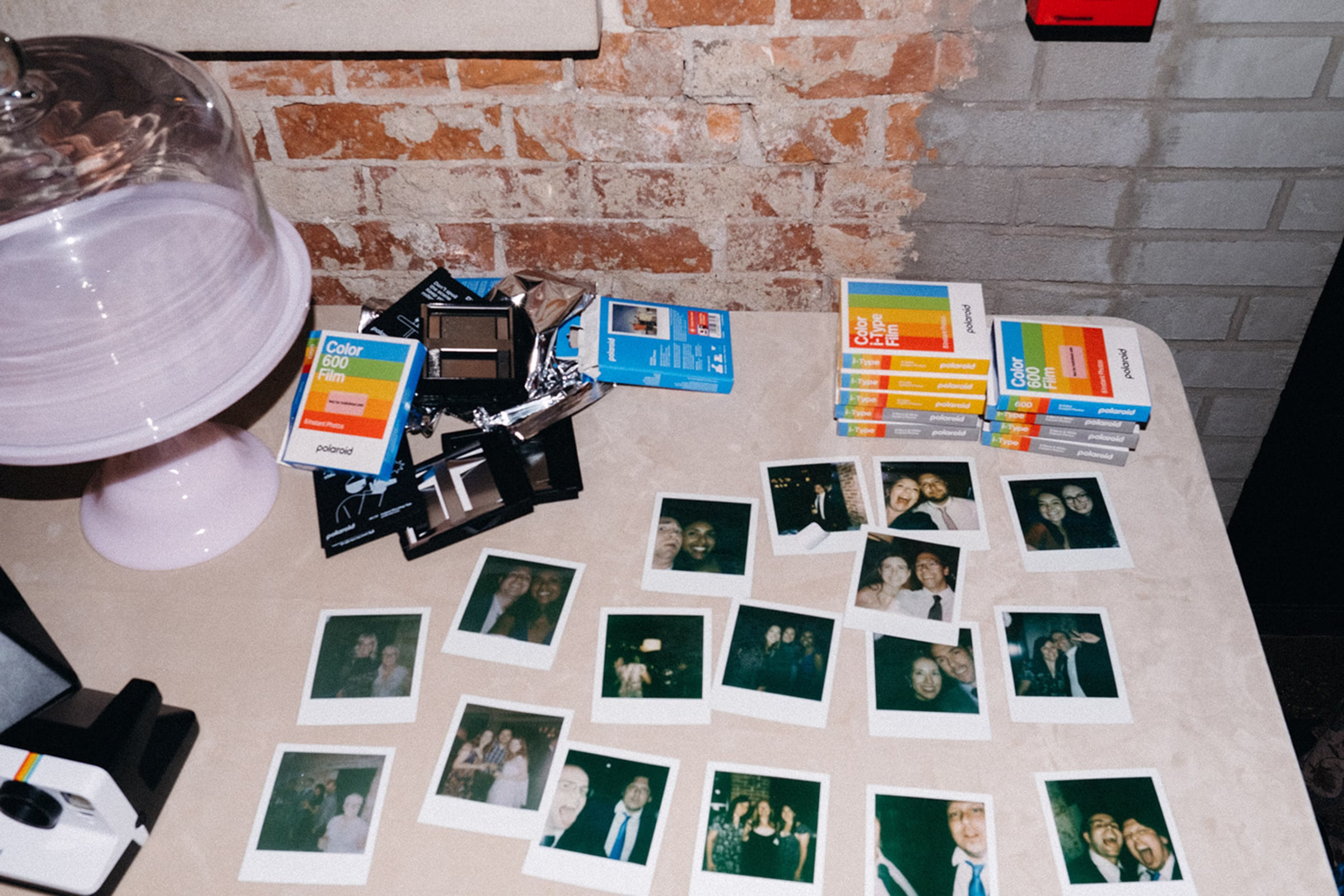 a polaroid guest favor and guest book