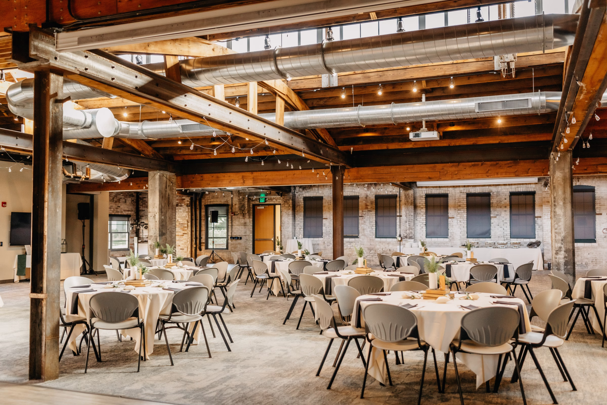 reception tables at Goodman Community Center in Madison, Wisconsin