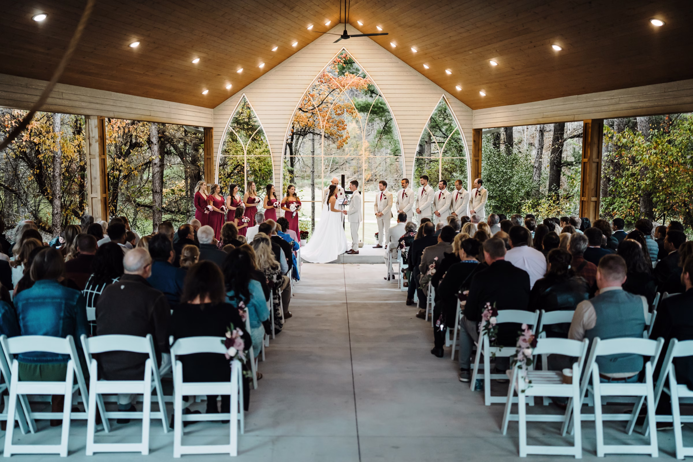 scenic fall wedding winnebago springs minnesota ceremony 1429 - An Elegant Fall Wedding at Winnebago Springs | Emma & Tyler scenic fall wedding winnebago springs minnesota ceremony 1429